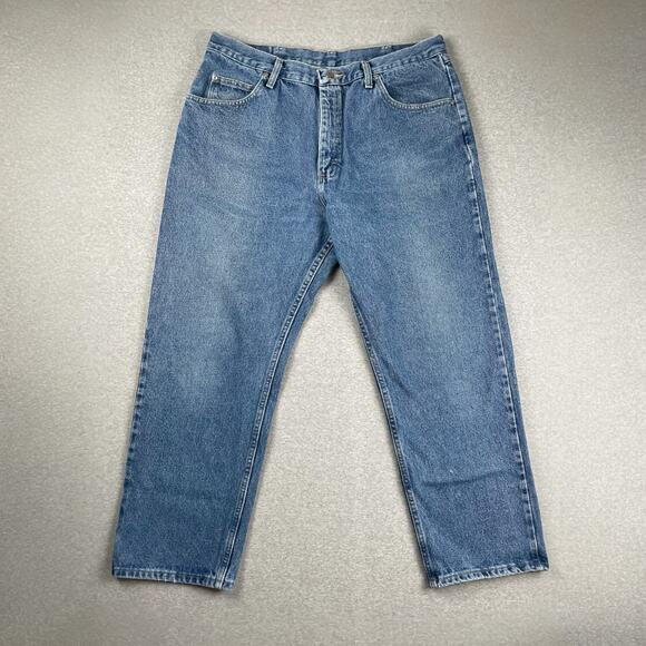 Wrangler Jeans Mens 38x30* Blue Relaxed Fit Denim Medium Wash Loose Retro Y2K - Picture 1 of 15